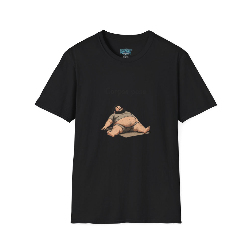 Corpse Pose illustration T-Shirt | Funny Yoga Shirt, Relaxation Graphic Tee