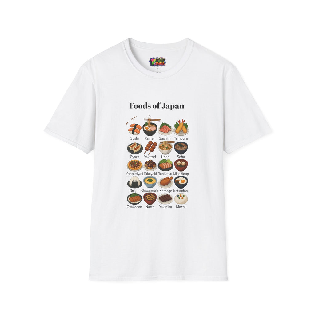 Japanese Food Chart T-Shirt — Illustrated Foods of Japan Graphic Tee