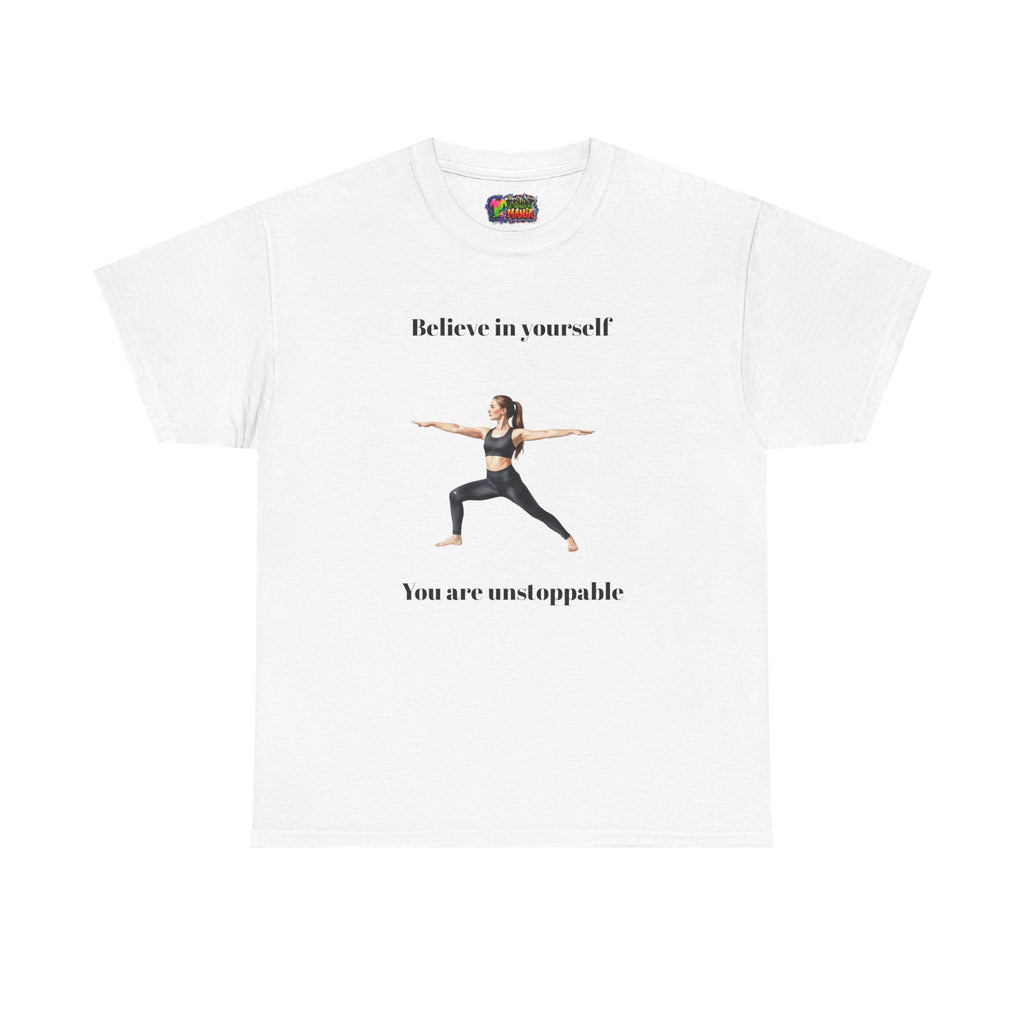 Believe in Yourself Yoga T-Shirt, Motivational Workout Tee