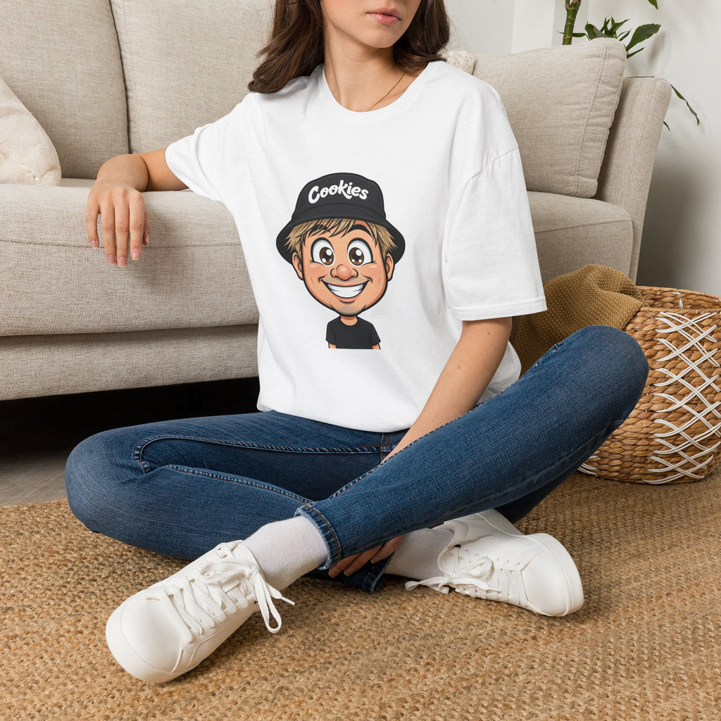 Cookies Brand Cartoon Boy T-Shirt — Smiling Kid Logo Tee