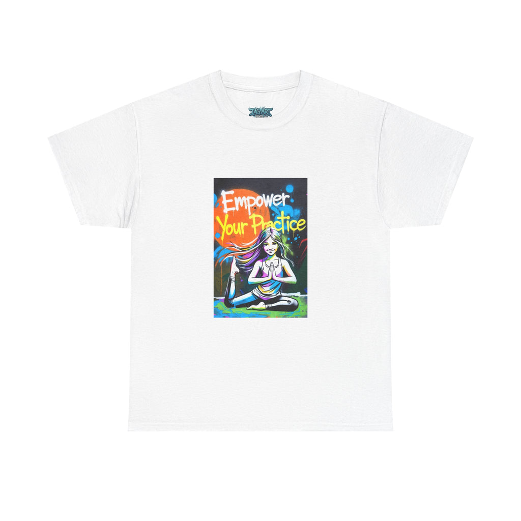 Empower Your Practice yoga pose illustration T-Shirt | meditation graphic tee