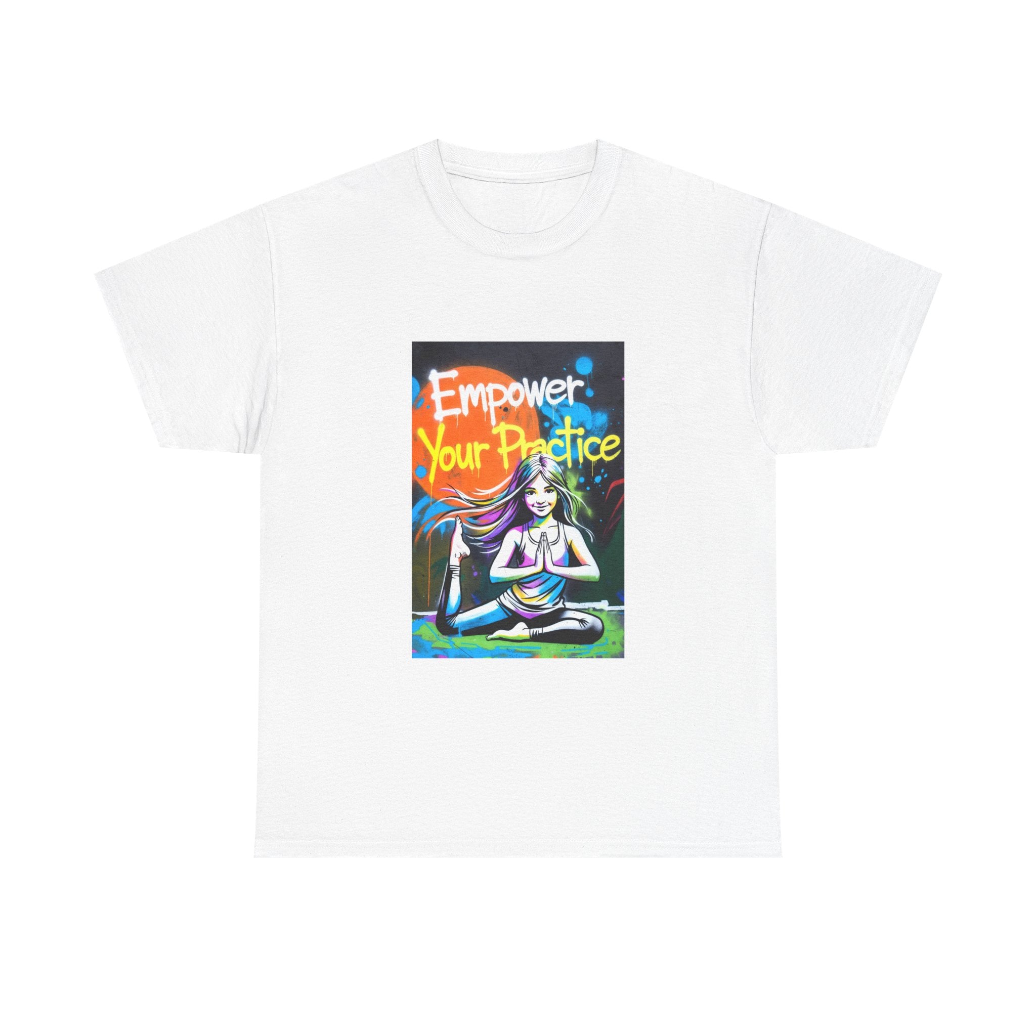 Empower Your Practice yoga pose illustration T-Shirt | meditation graphic tee