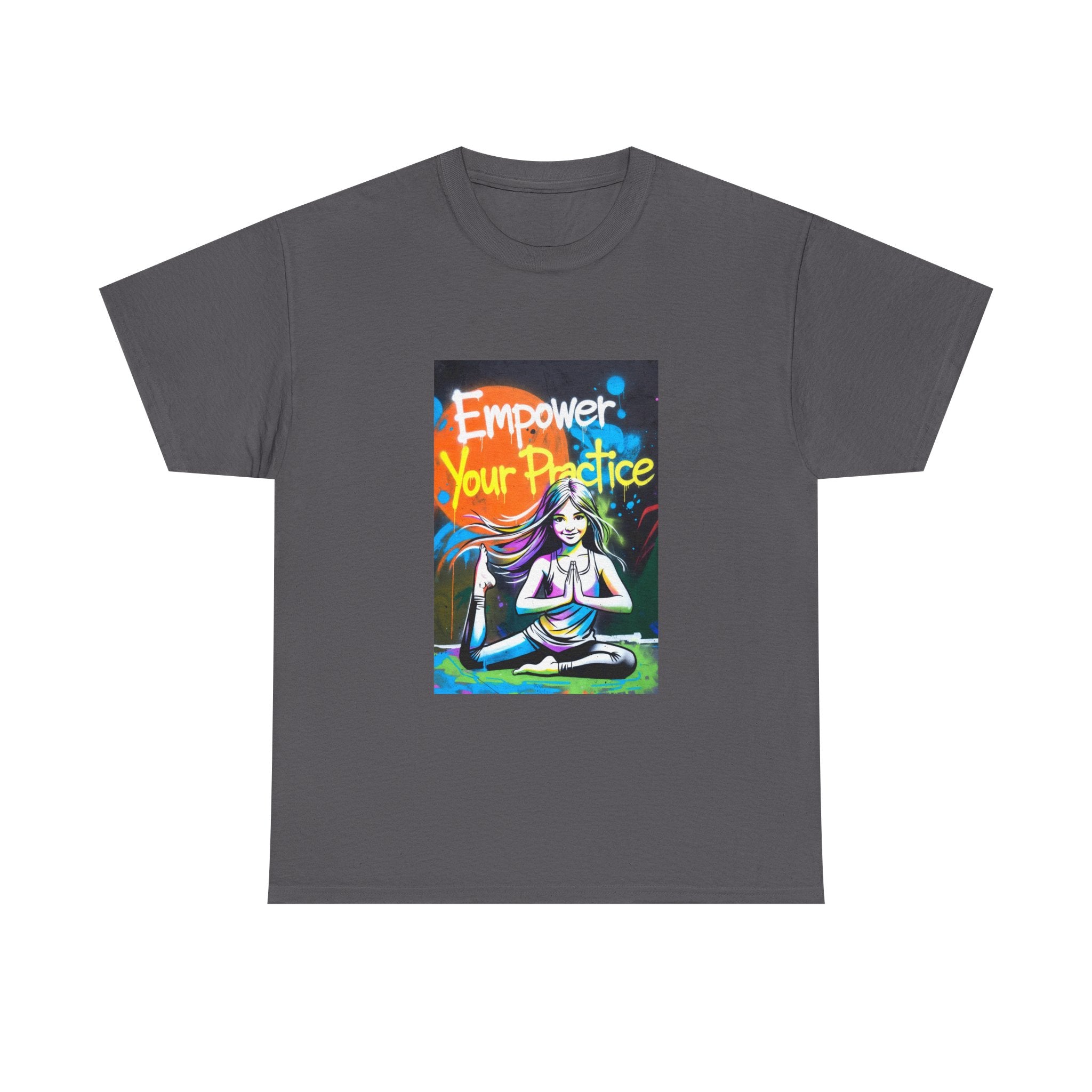 Empower Your Practice yoga pose illustration T-Shirt | meditation graphic tee
