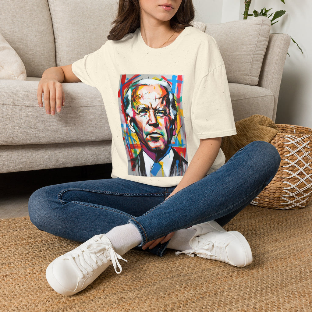 Artsy Biden Portrait T‑Shirt — Colorful Pop Art President Tee