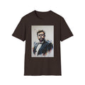 Portrait Artsy JD T-Shirt — Stylized Gentleman's Painted Face Graphic Tee