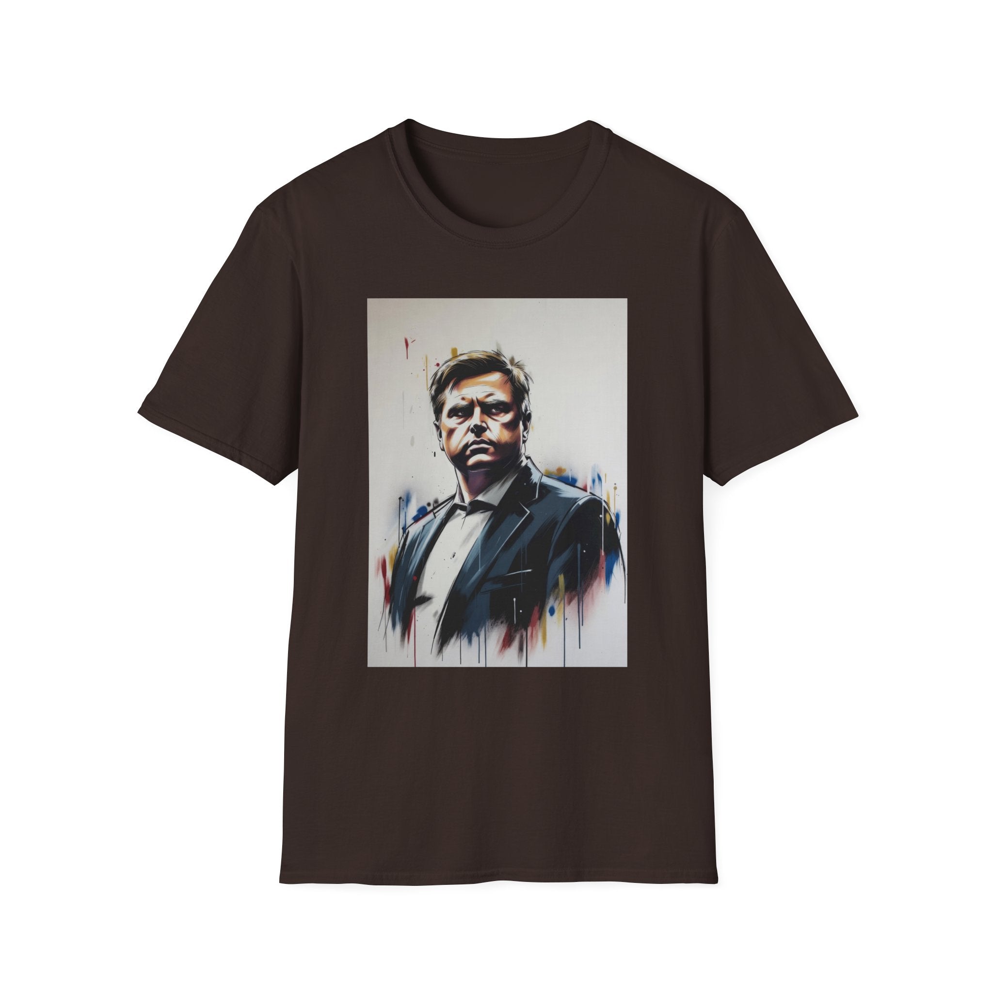 Portrait Artsy JD T-Shirt — Stylized Gentleman's Painted Face Graphic Tee