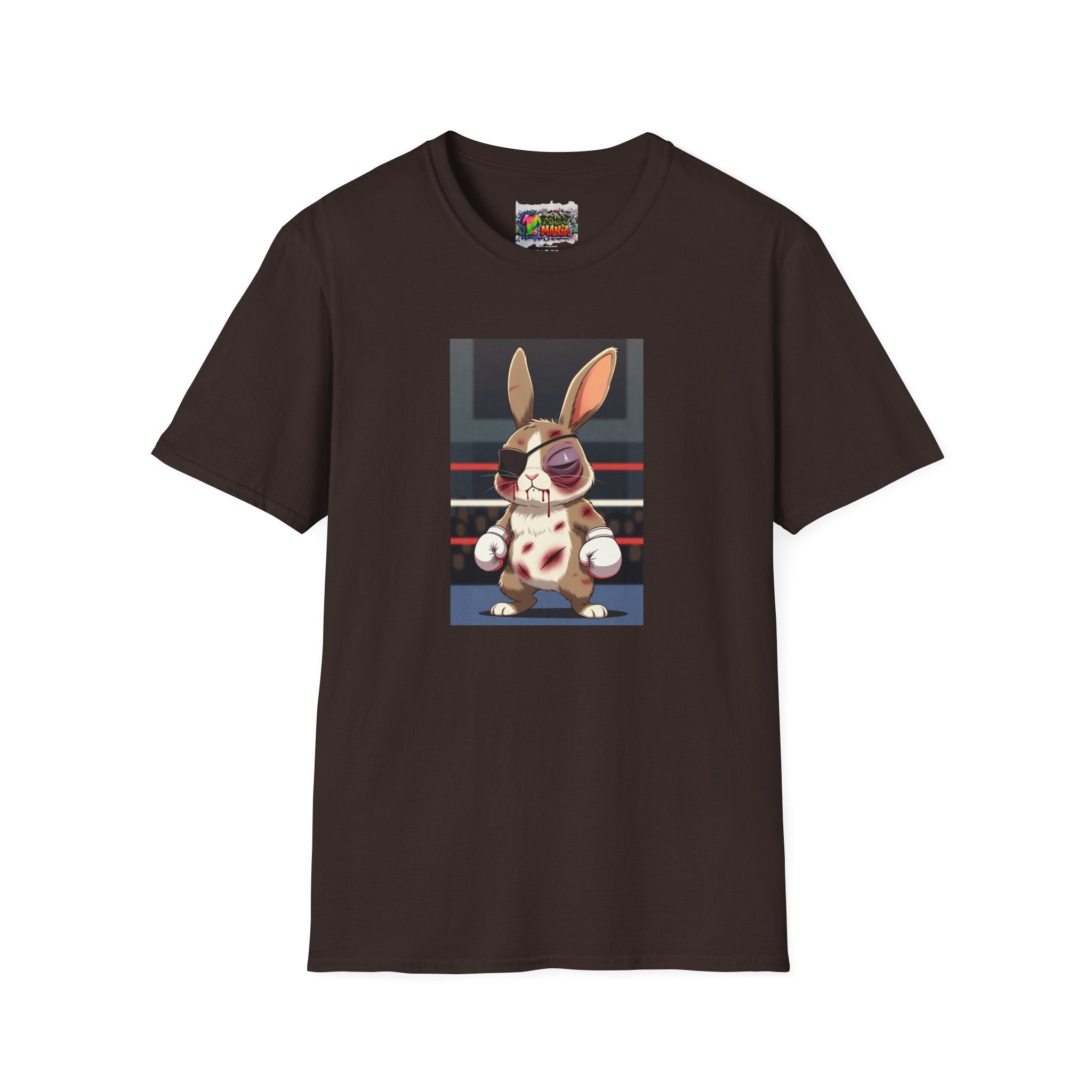 Boxing Bunny T-Shirt — Cute Fight-Scar Rabbit Graphic Tee