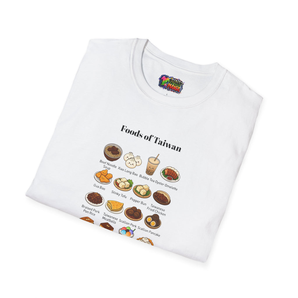 Taiwan Foods Chart T-Shirt — Illustrated Local Dishes Guide