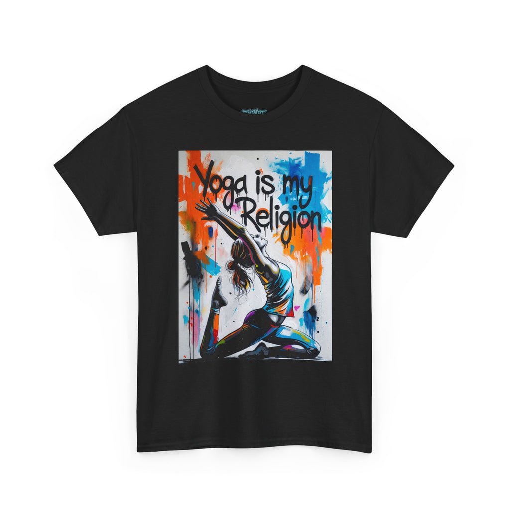 Yoga Is My Religion T-Shirt | Yoga Pose Graphic Tee, Meditation Apparel