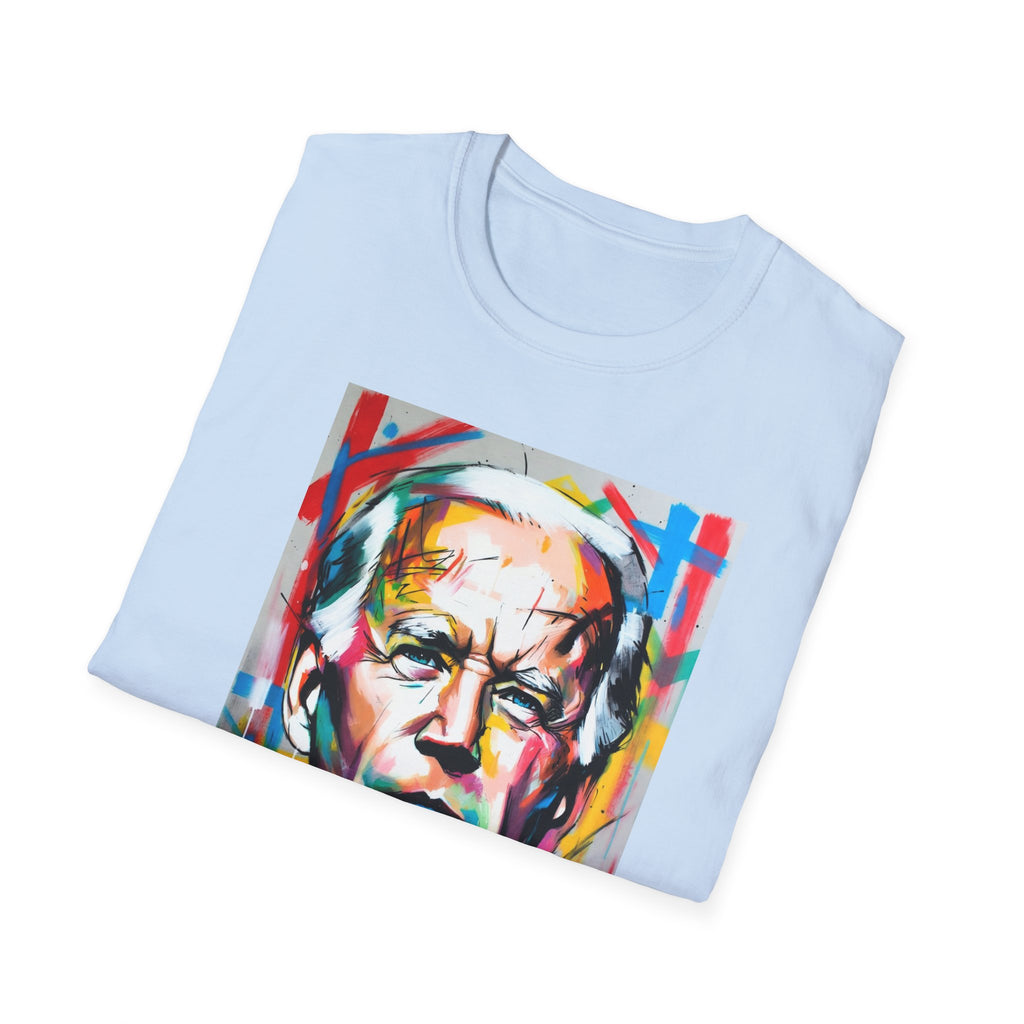 Artsy Biden Portrait T‑Shirt — Colorful Pop Art President Tee