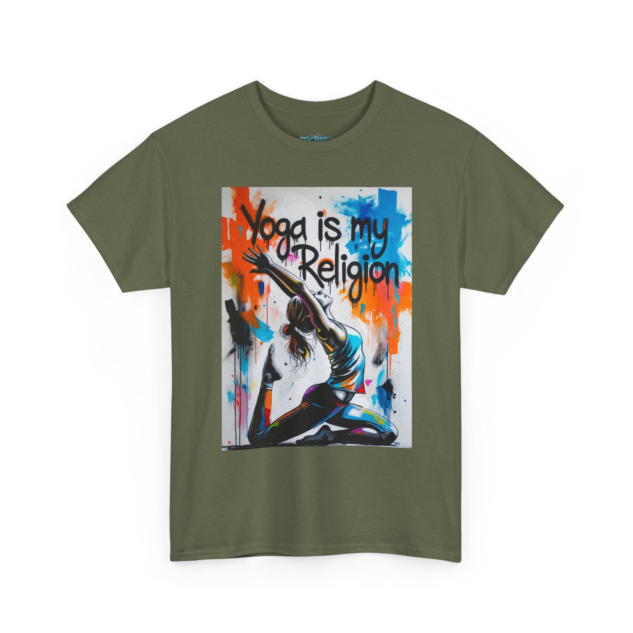 Yoga Is My Religion T-Shirt | Yoga Pose Graphic Tee, Meditation Apparel