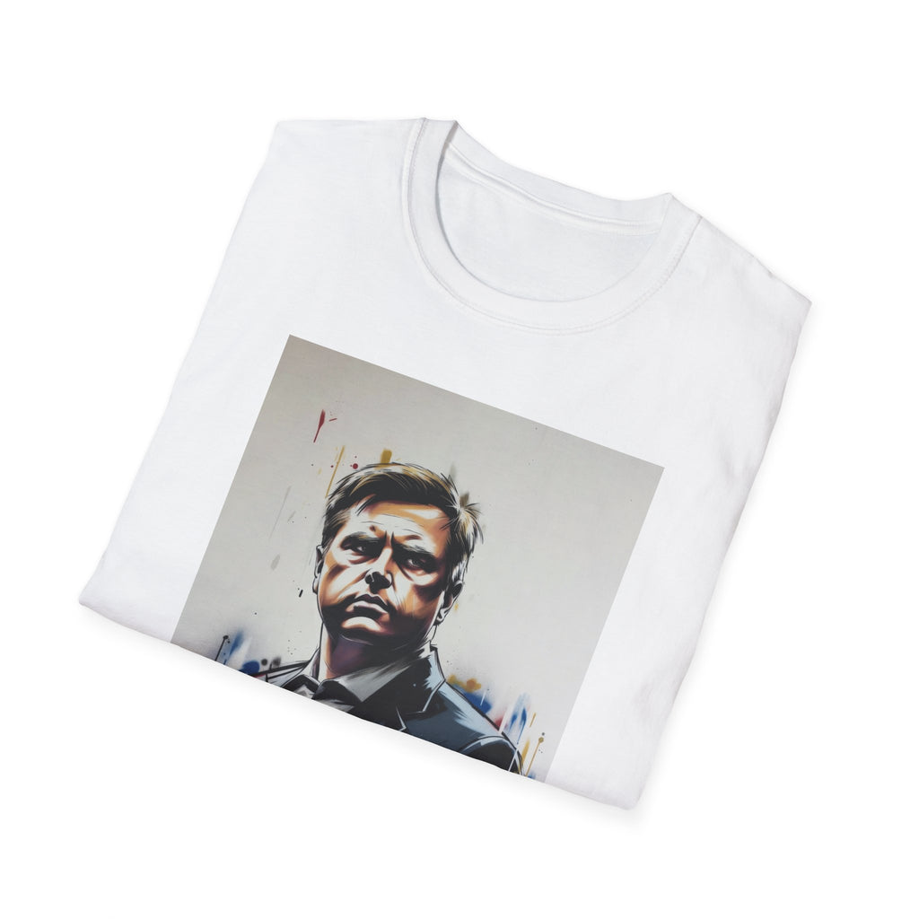 Portrait Artsy JD T-Shirt — Stylized Gentleman's Painted Face Graphic Tee