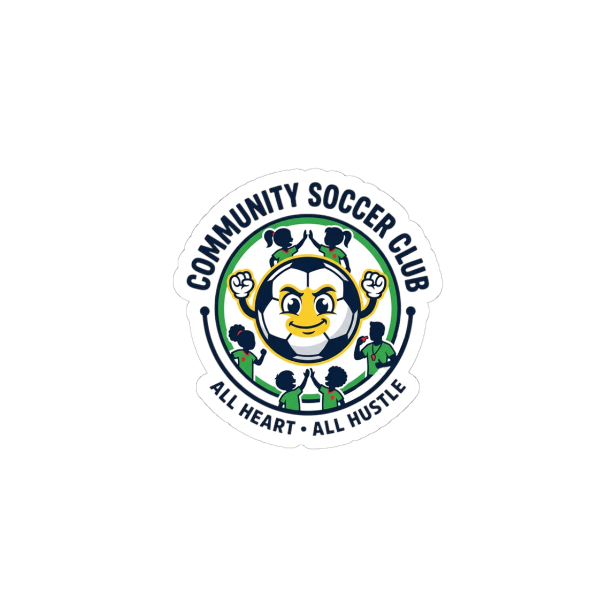Community Soccer Club Kiss-Cut Stickers | soccer mom, youth league, sideline