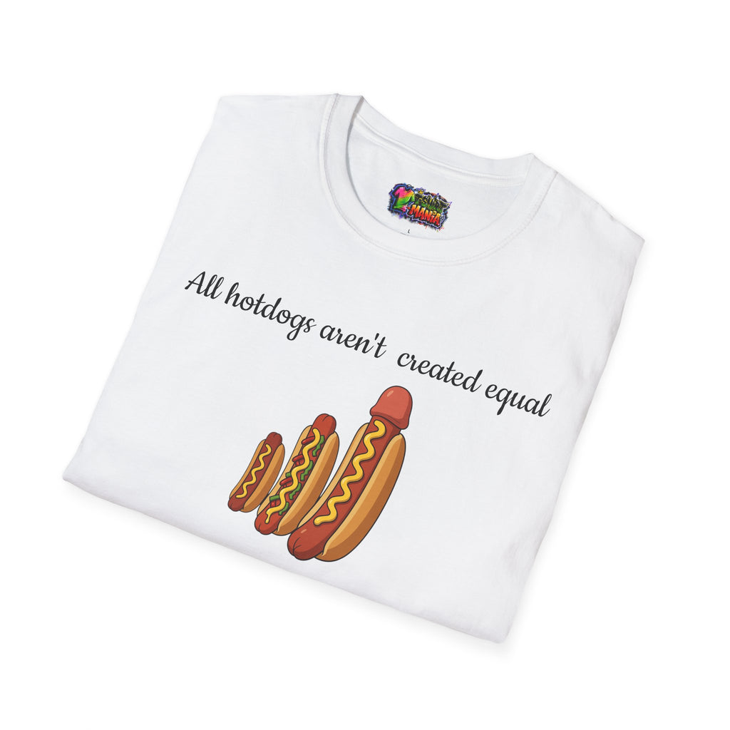 Hotdog Graphic T-Shirt — "All Hotdogs Aren't Created Equal" Funny Food Lover Tee