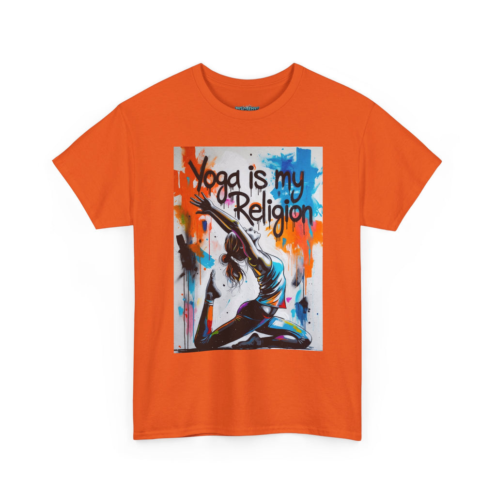 Yoga Is My Religion T-Shirt | Yoga Pose Graphic Tee, Meditation Apparel