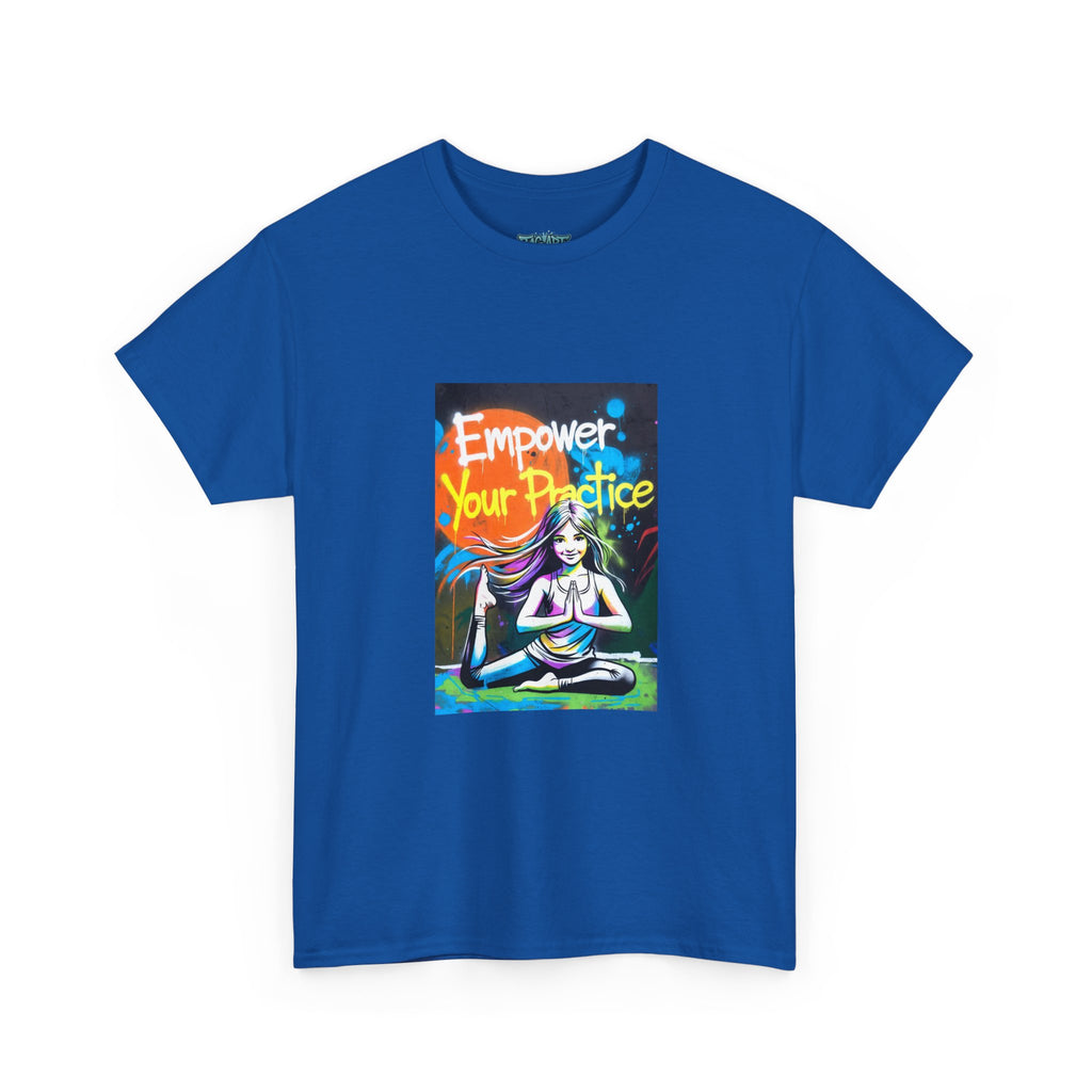 Empower Your Practice yoga pose illustration T-Shirt | meditation graphic tee