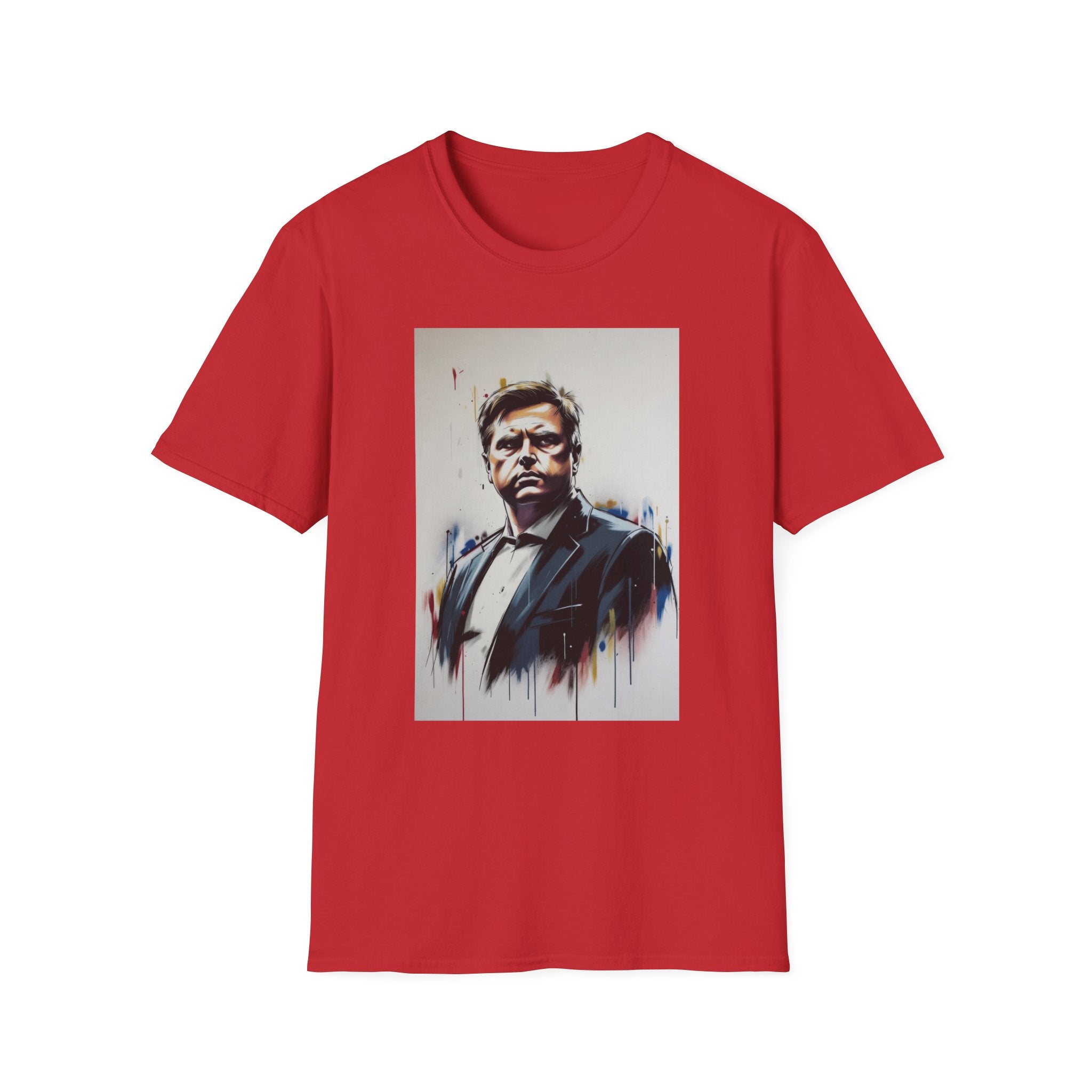 Portrait Artsy JD T-Shirt — Stylized Gentleman's Painted Face Graphic Tee