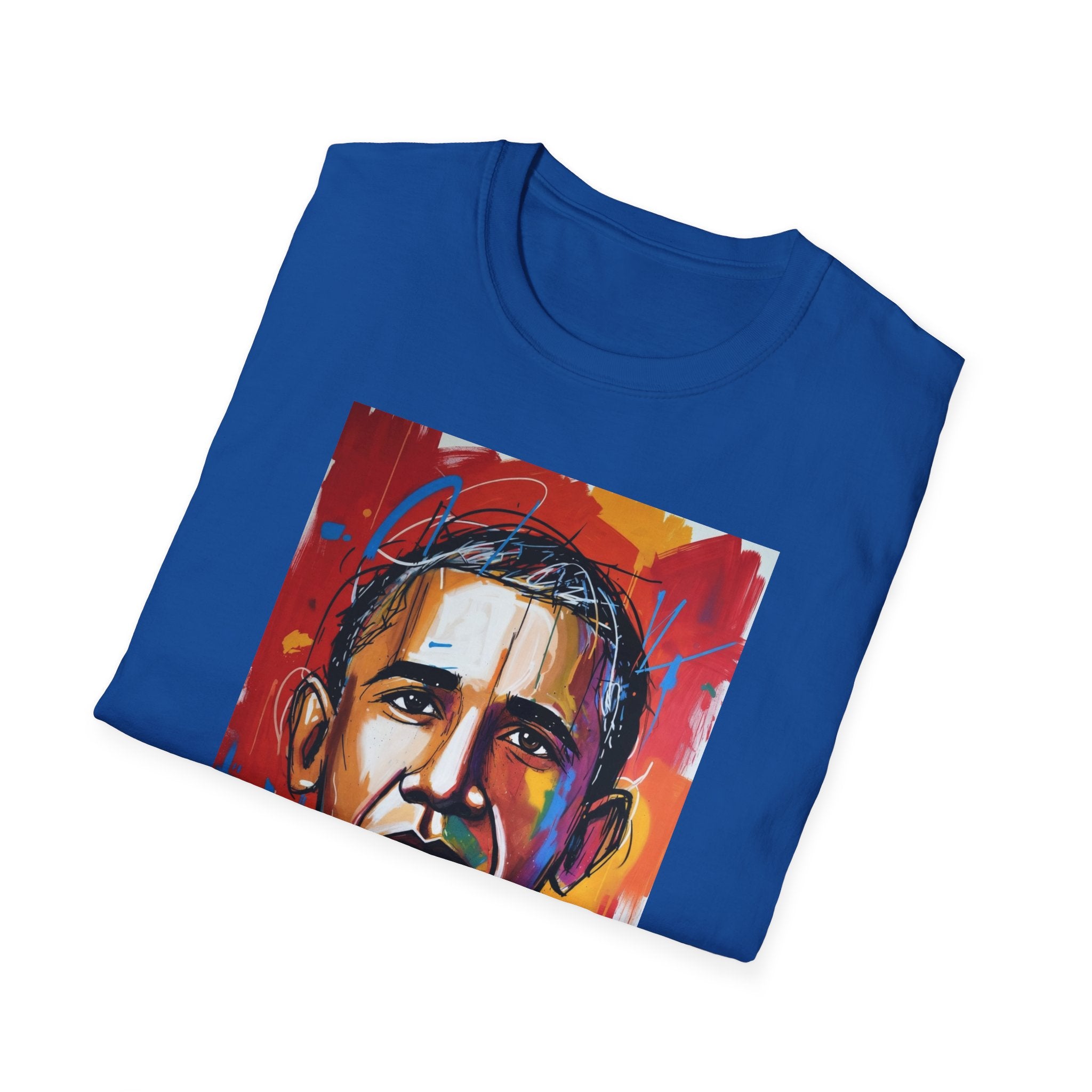 Colorful Portrait Tee — Vibrant Abstract Political Leader Art