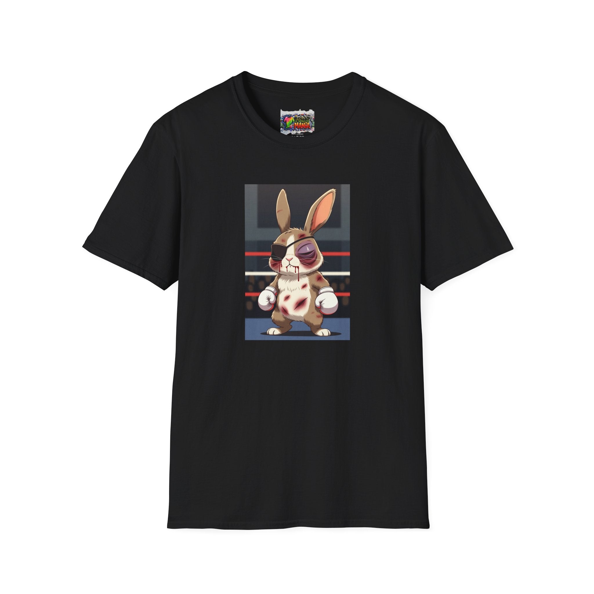 Boxing Bunny T-Shirt — Cute Fight-Scar Rabbit Graphic Tee