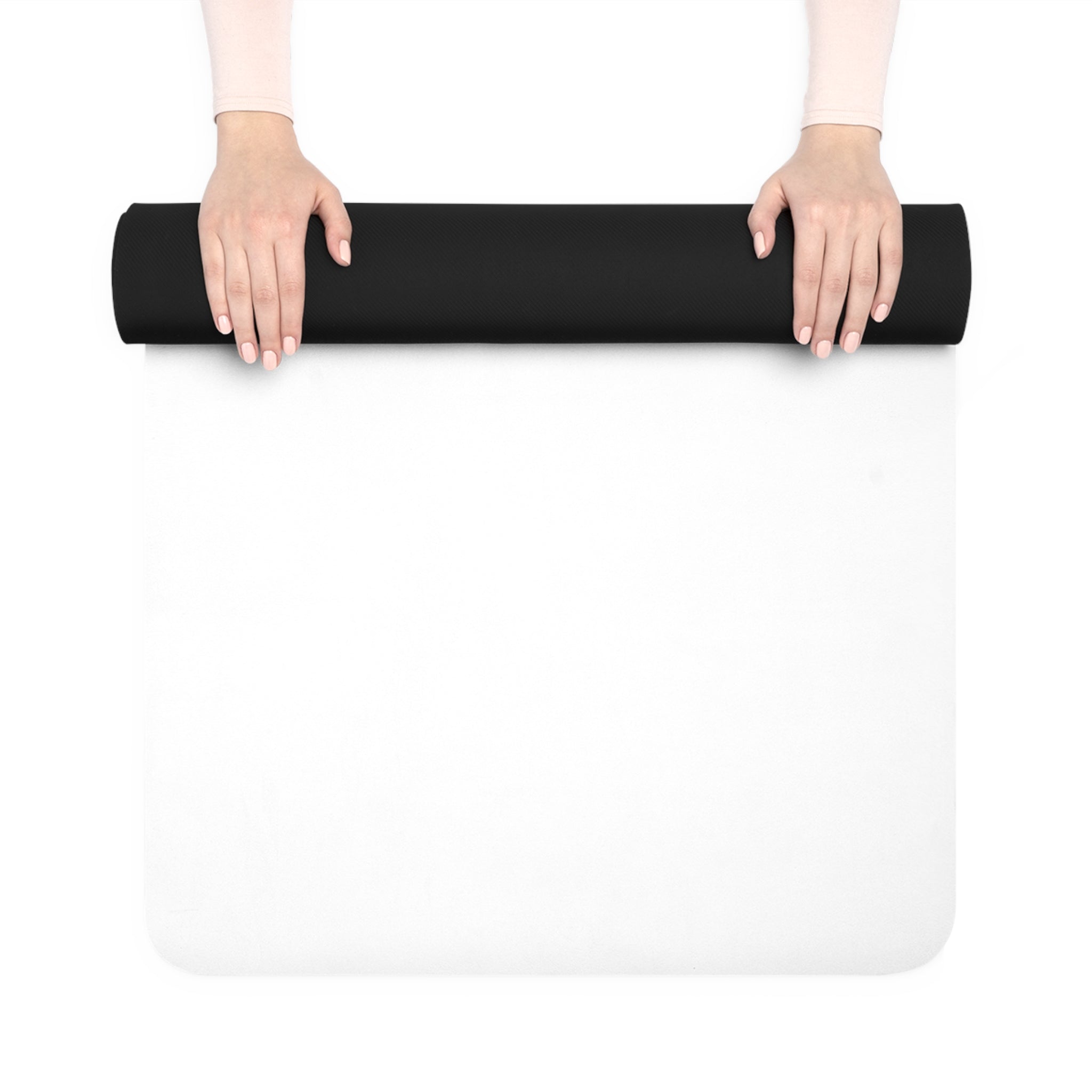 Funny Yoga Mat — 'If I didn't do yoga, the results would be devastating' Cartoon Pose Mat