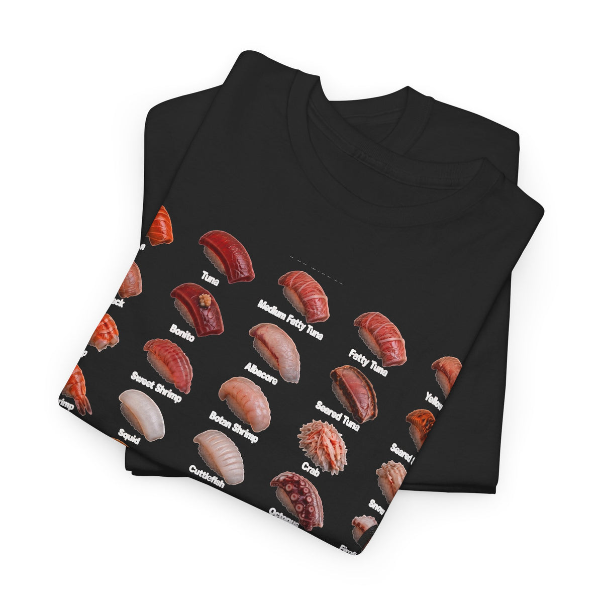 Sushi Nigiri Chart T-Shirt — Japanese Sushi Guide Tee for Foodies