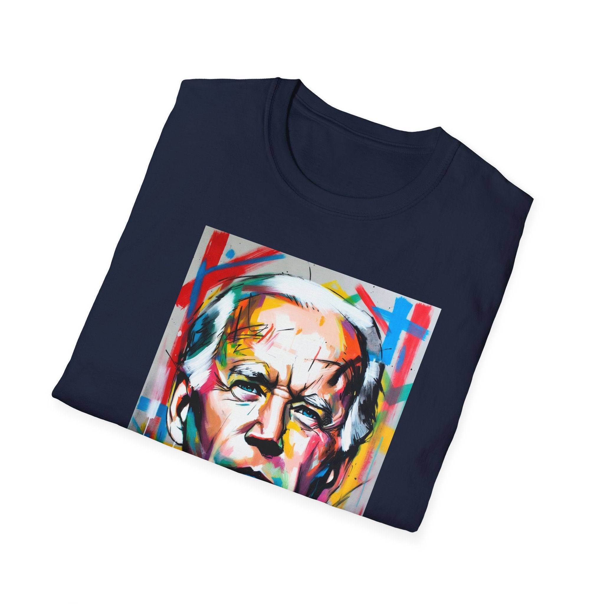 Artsy Biden Portrait T‑Shirt — Colorful Pop Art President Tee