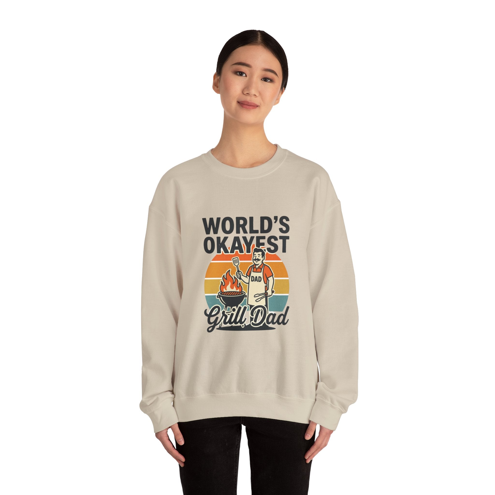 World's Okayest Grill Dad Sweatshirt | Father's Day, Retro Outdoorsy