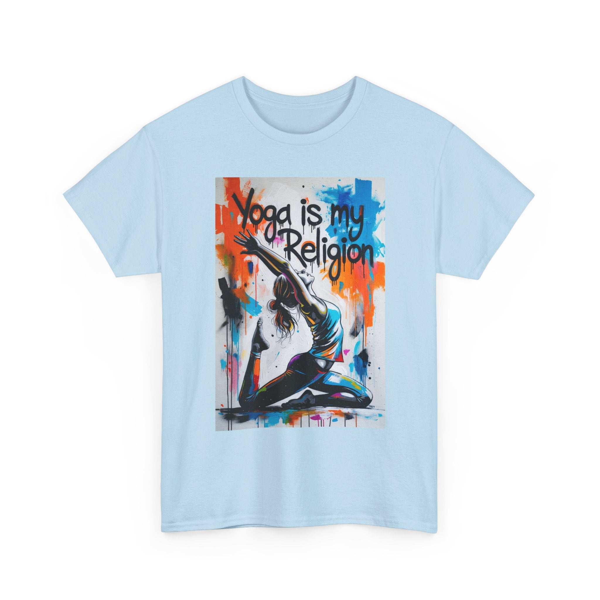 Yoga Is My Religion T-Shirt | Yoga Pose Graphic Tee, Meditation Apparel