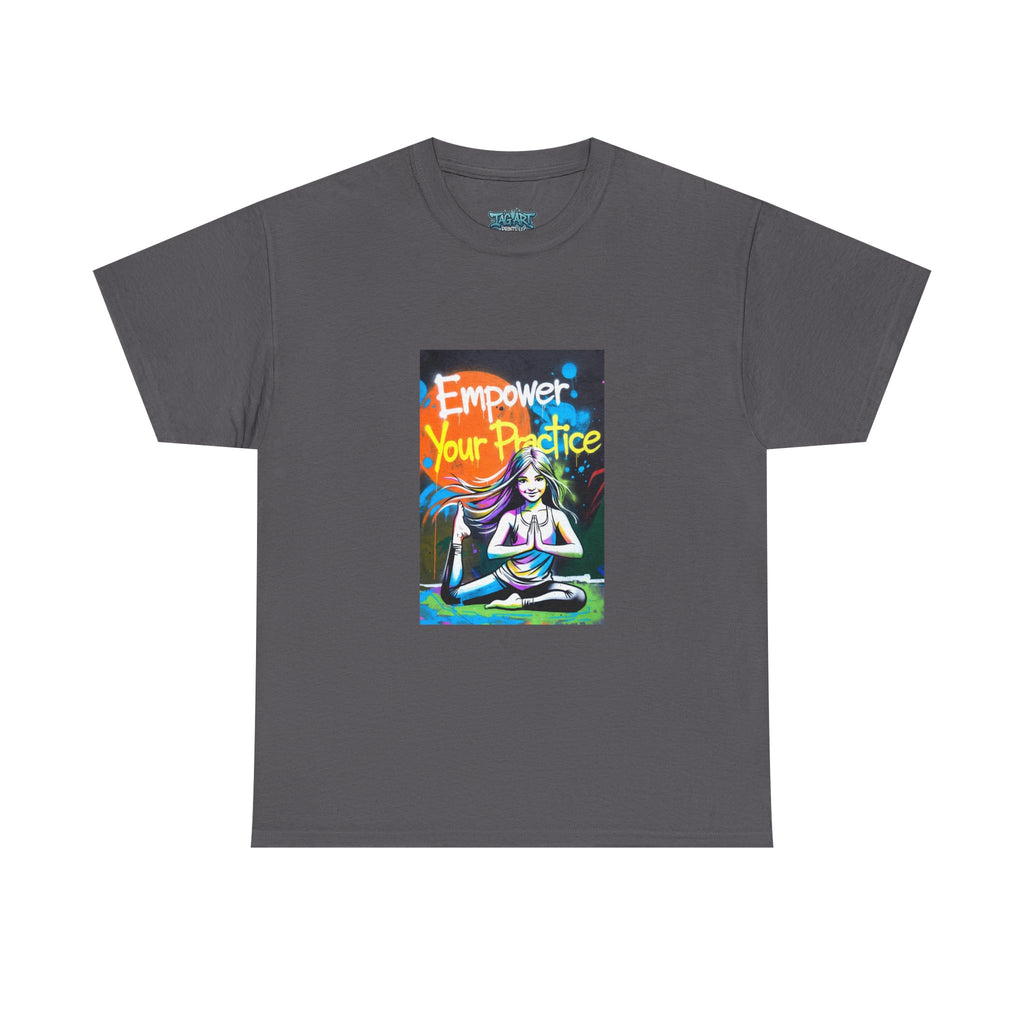 Empower Your Practice yoga pose illustration T-Shirt | meditation graphic tee