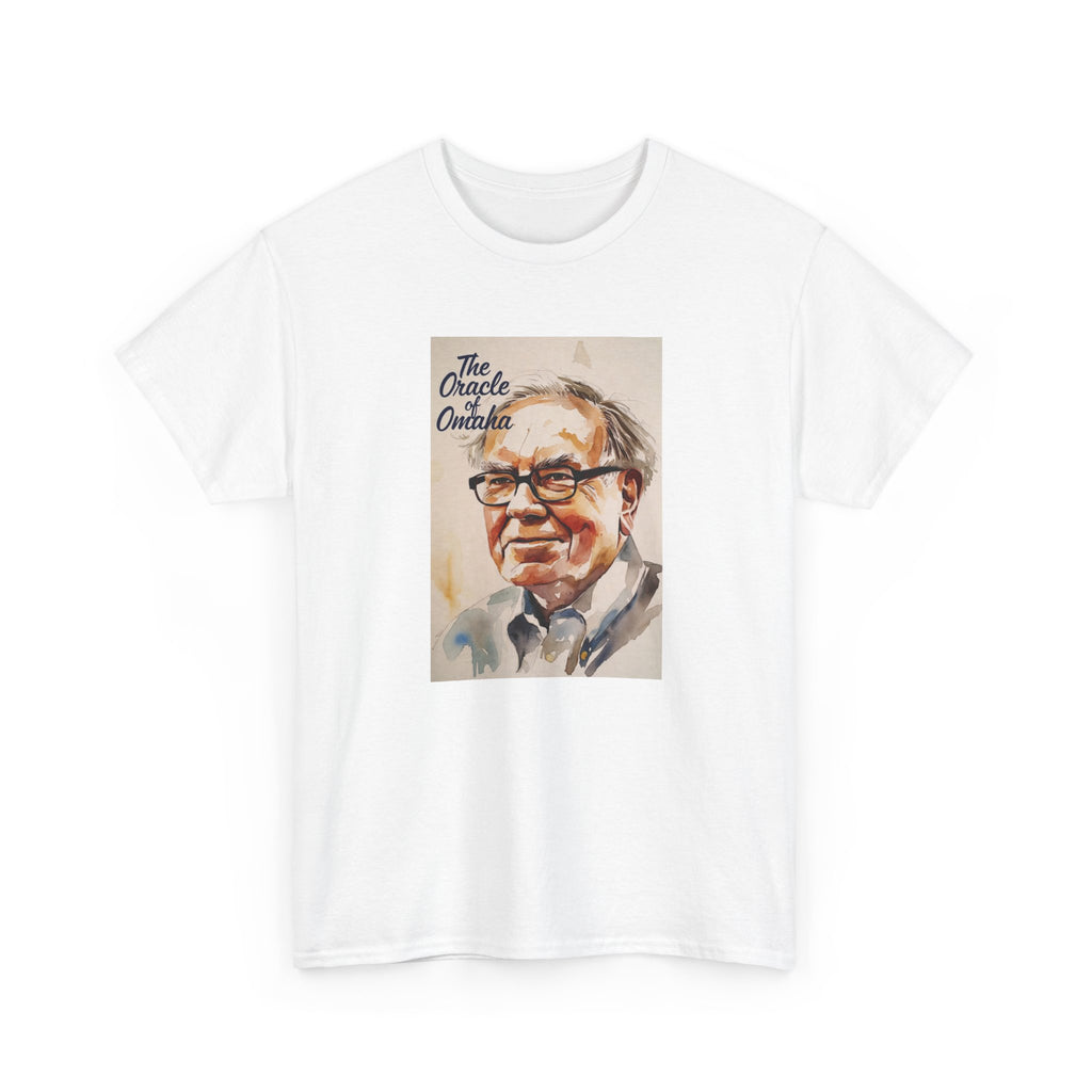 The Oracle of Omaha Portrait Tee | Warren Buffett Illustration