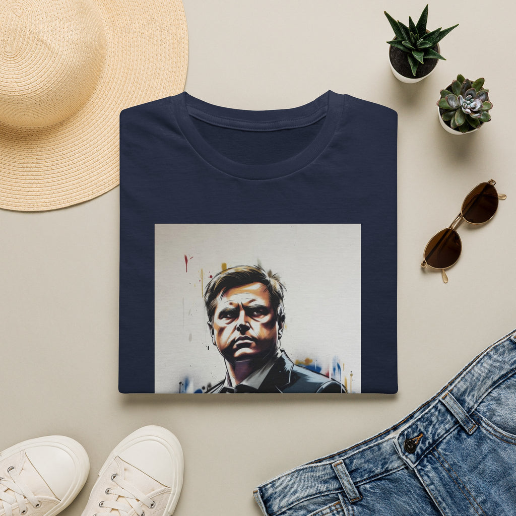 Portrait Artsy JD T-Shirt — Stylized Gentleman's Painted Face Graphic Tee