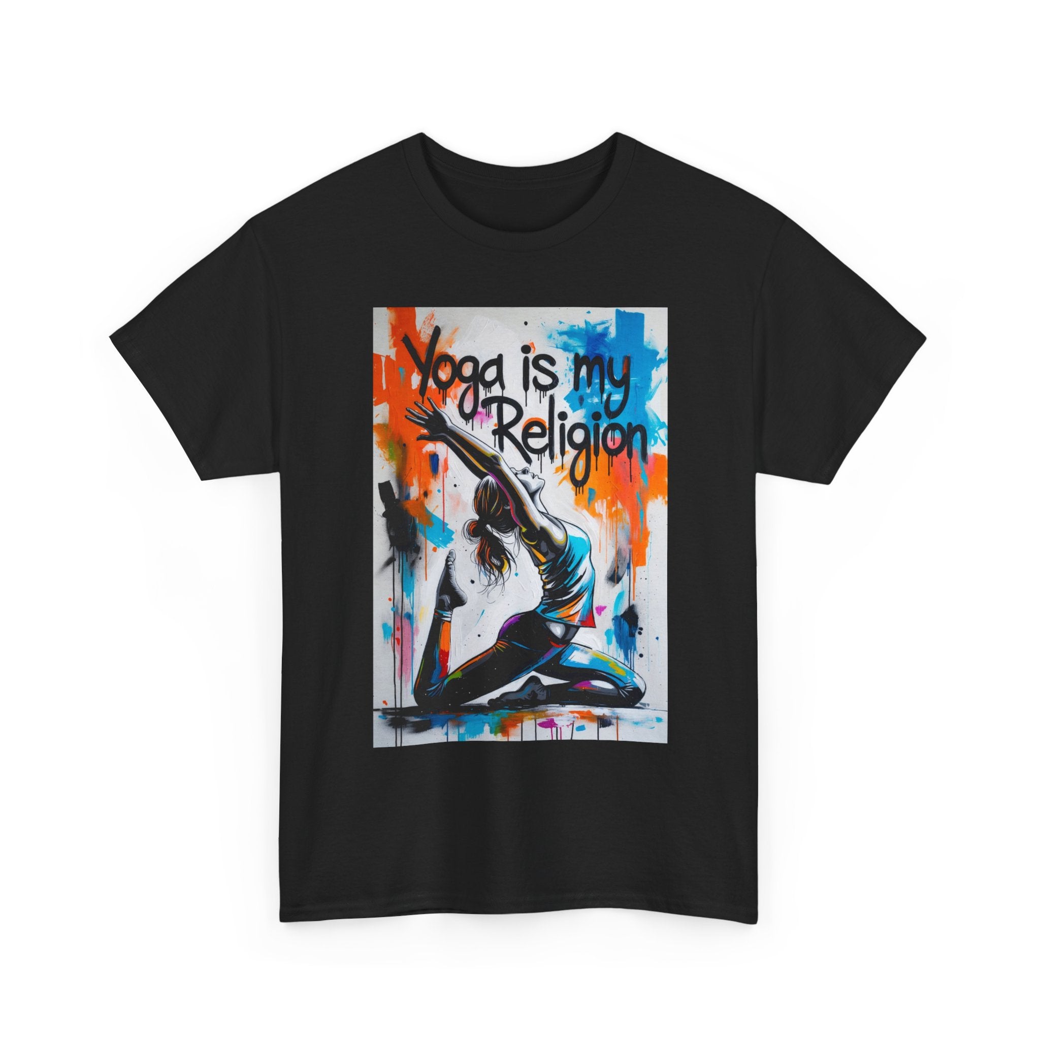 Yoga Is My Religion T-Shirt | Yoga Pose Graphic Tee, Meditation Apparel