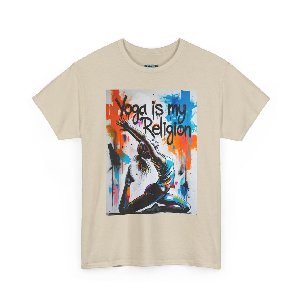 Yoga Is My Religion T-Shirt | Yoga Pose Graphic Tee, Meditation Apparel