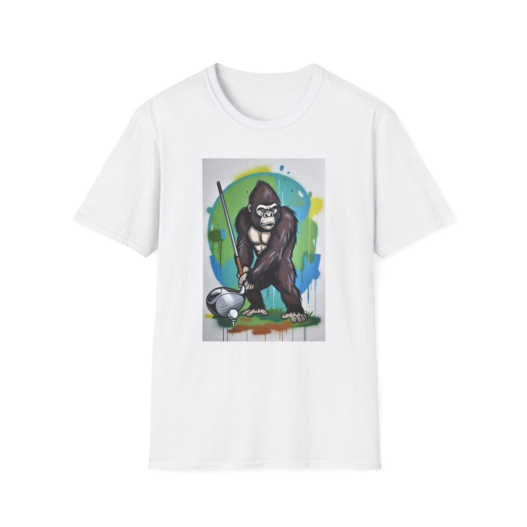 Gorilla Golfer Graphic T-Shirt — Funny Golf Ape Design