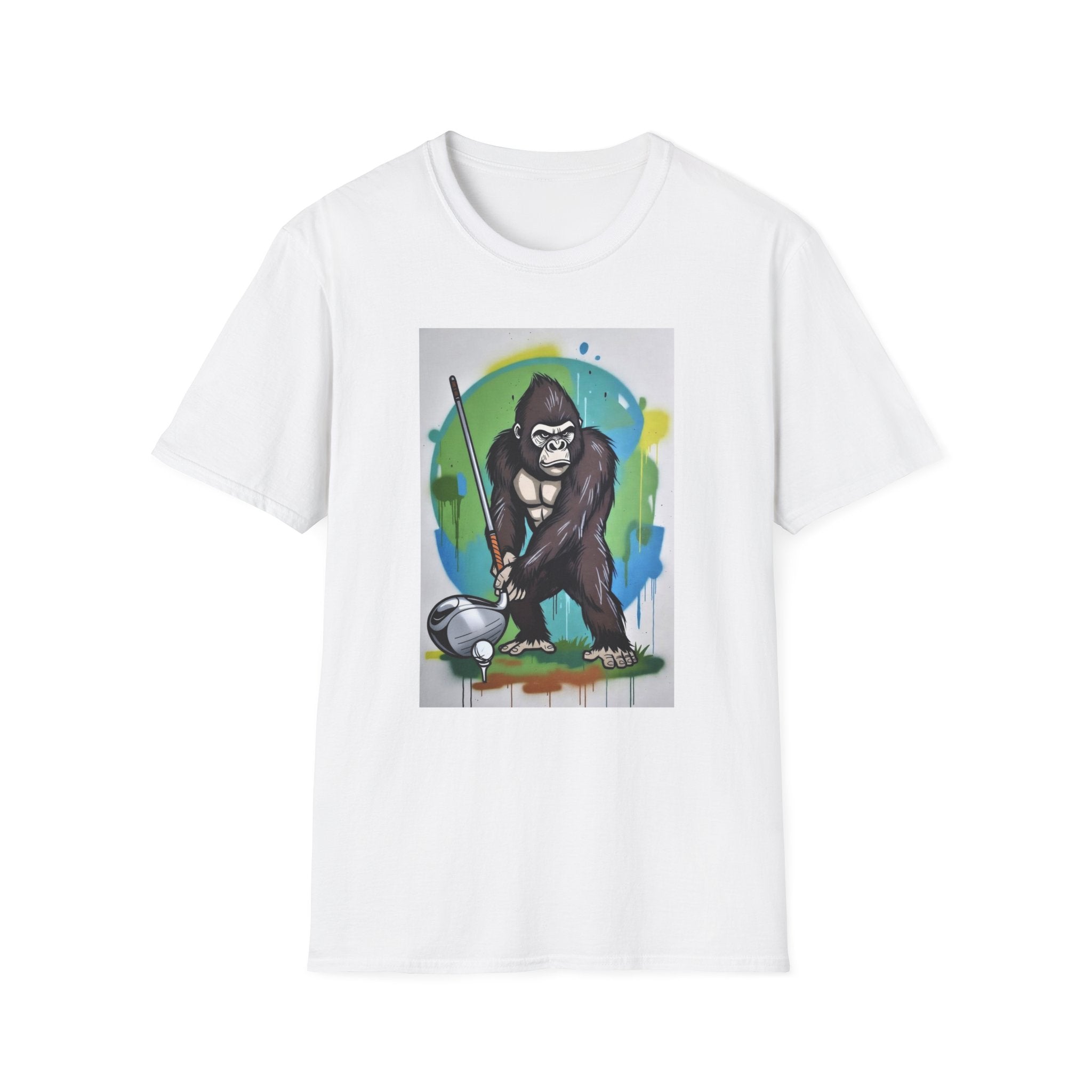 Gorilla Golfer Graphic T-Shirt — Funny Golf Ape Design