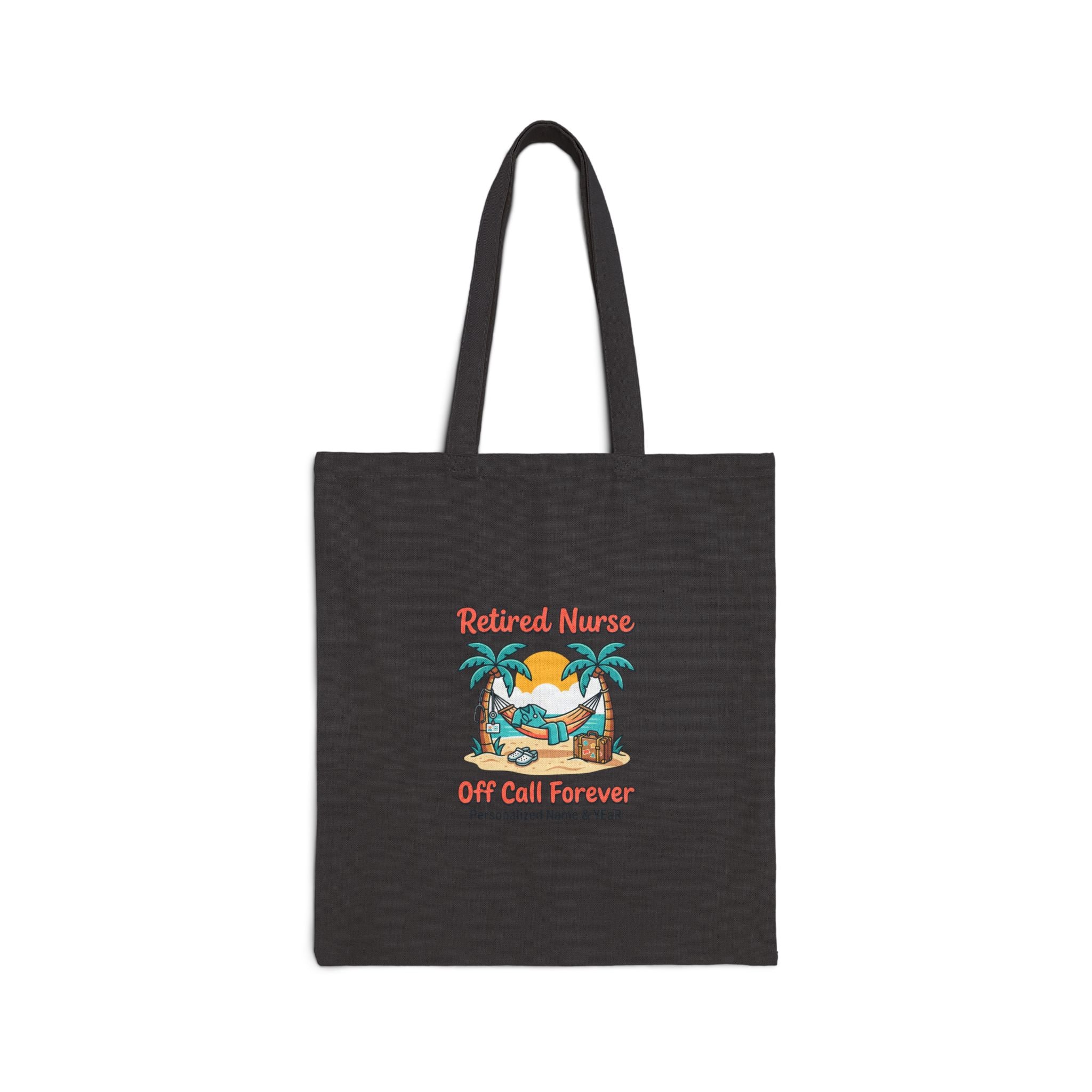 Retired Nurse Beach Life Tote | Retirement, Personalized Year