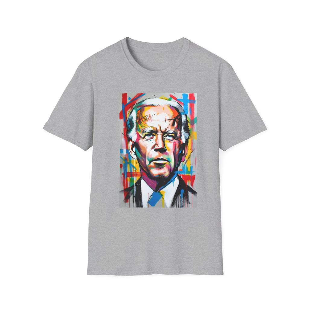 Artsy Biden Portrait T‑Shirt — Colorful Pop Art President Tee