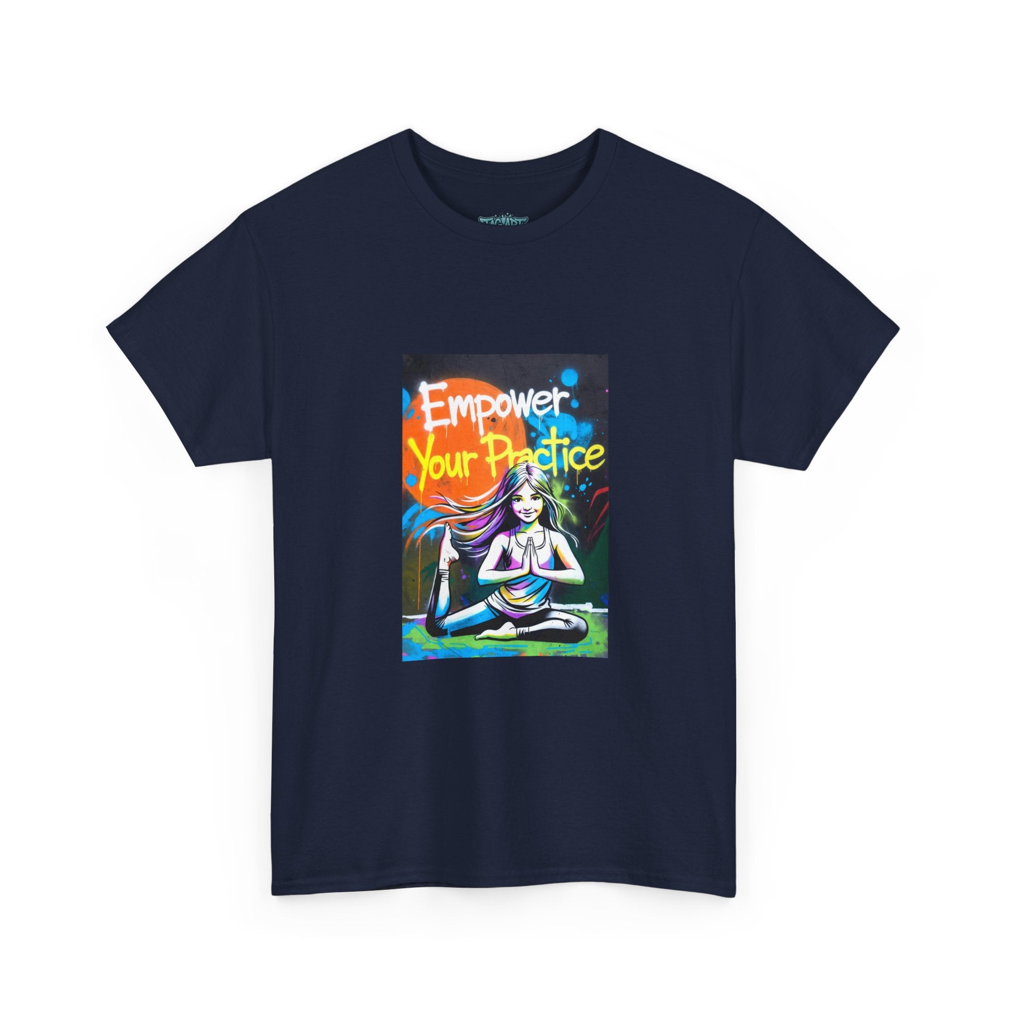 Empower Your Practice yoga pose illustration T-Shirt | meditation graphic tee