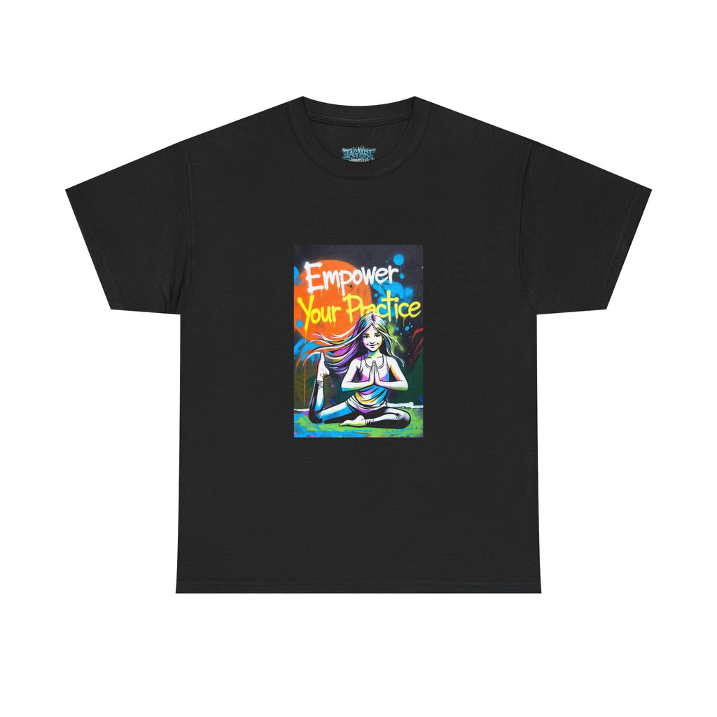 Empower Your Practice yoga pose illustration T-Shirt | meditation graphic tee