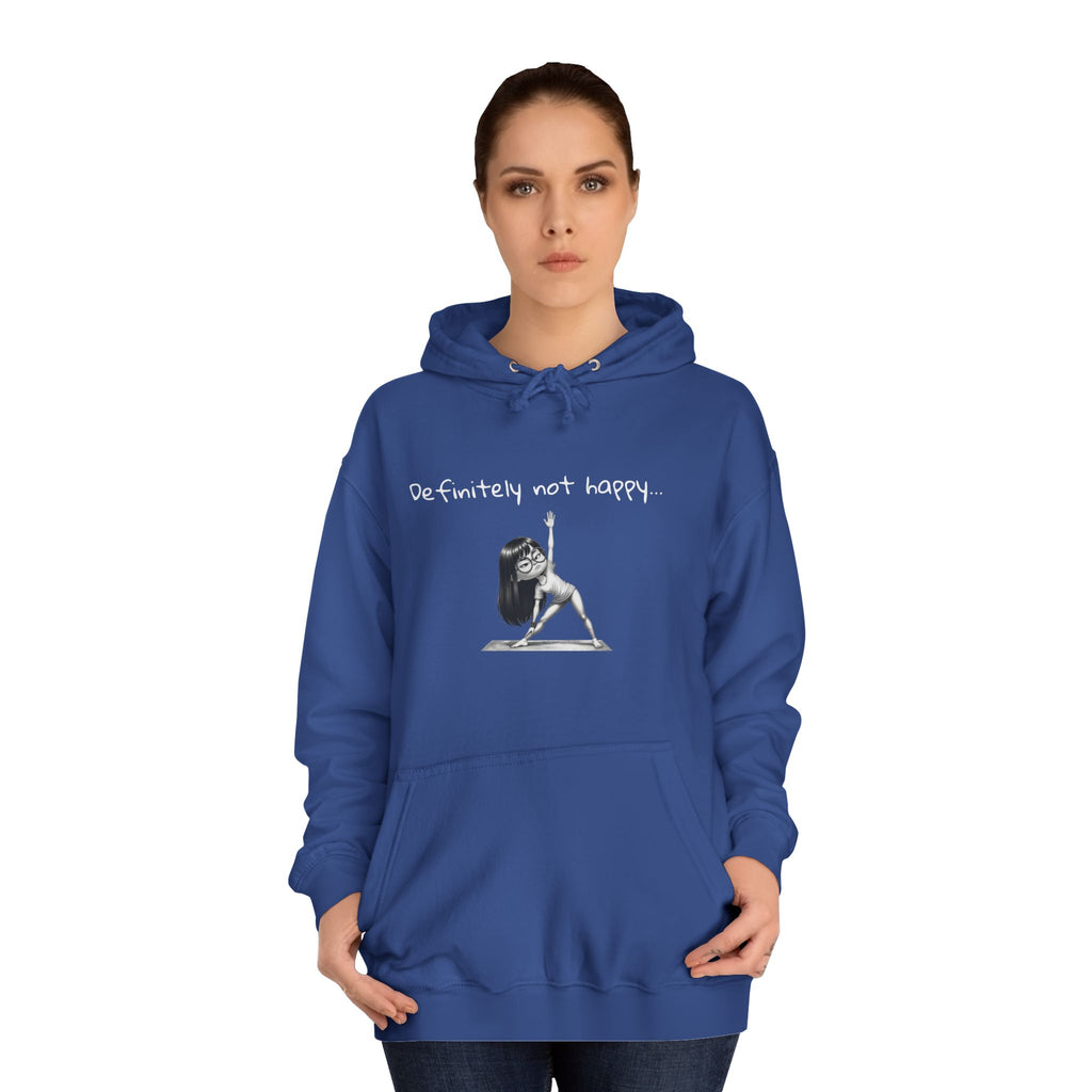 College Hoodie with Minimal Sketch Girl Design – 'She’s Not Crying' Campus Pullover