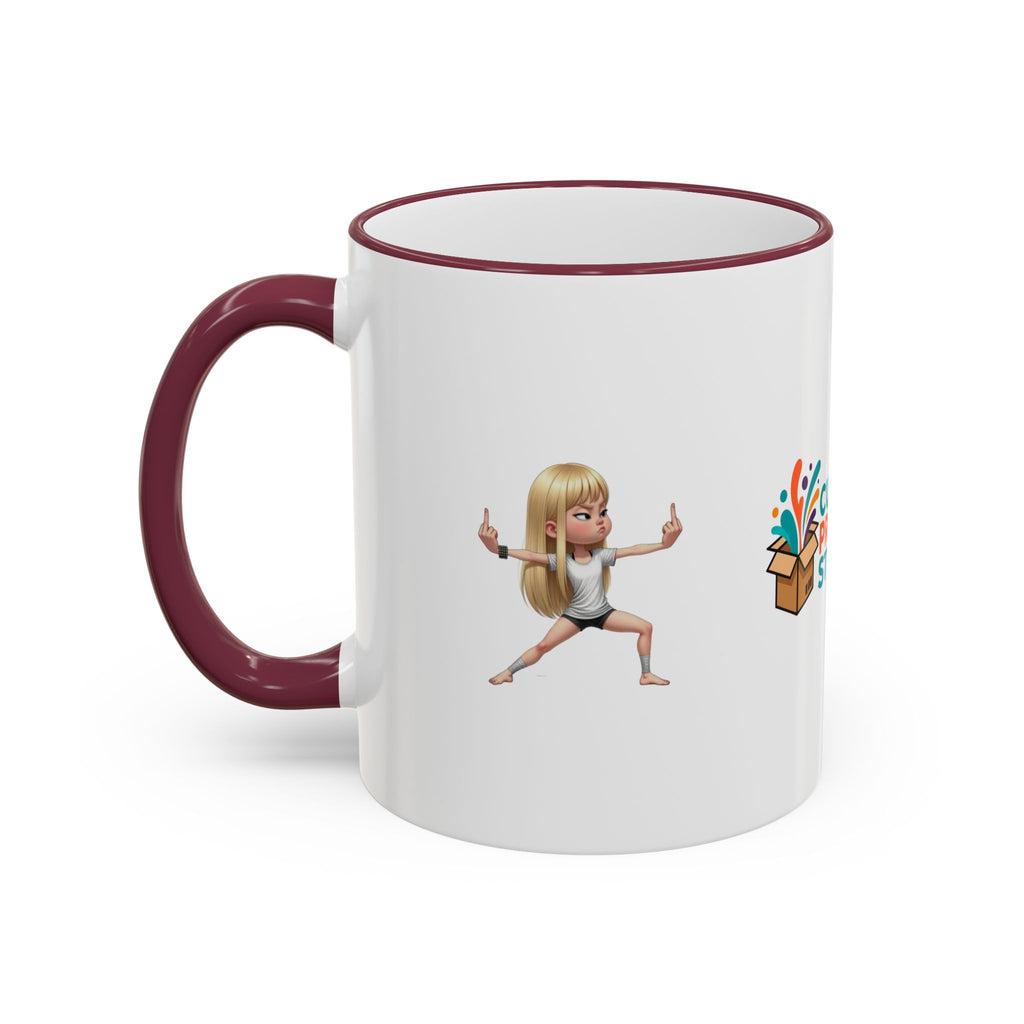 Custom Printed Accent Rim & Handle Mug — Personalized Logo Coffee Cup (11oz, 15oz)
