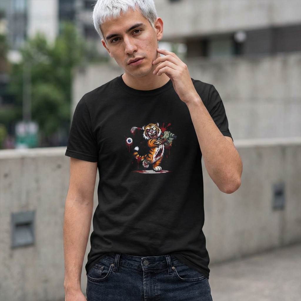 Golfing Tiger T-Shirt — Funny Golf Club Cartoon Tee for Golfers