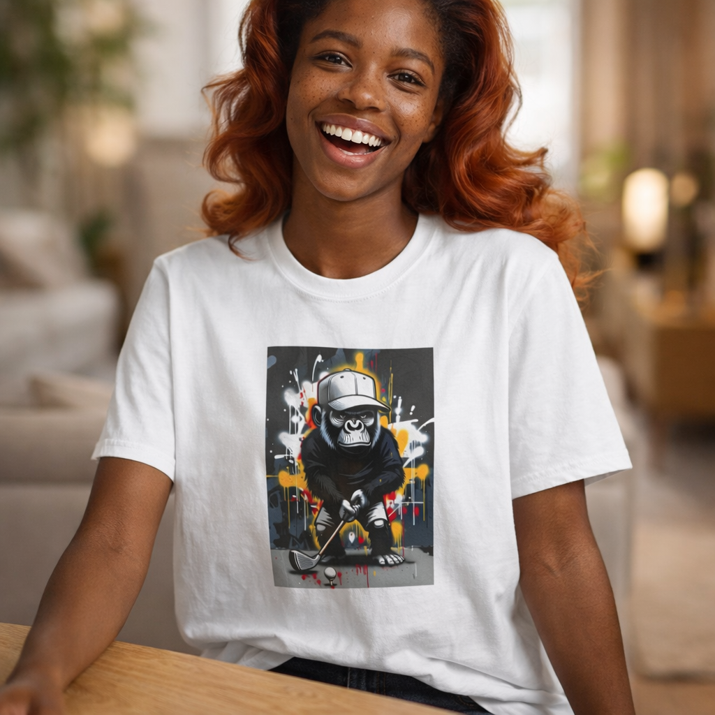 Golf Gorilla Graphic T-Shirt — Urban Street Art Tee
