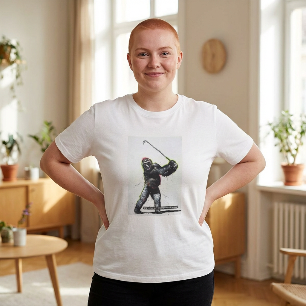 Golfing Sasquatch Graphic Tee — Funny Bigfoot Golfer T-Shirt