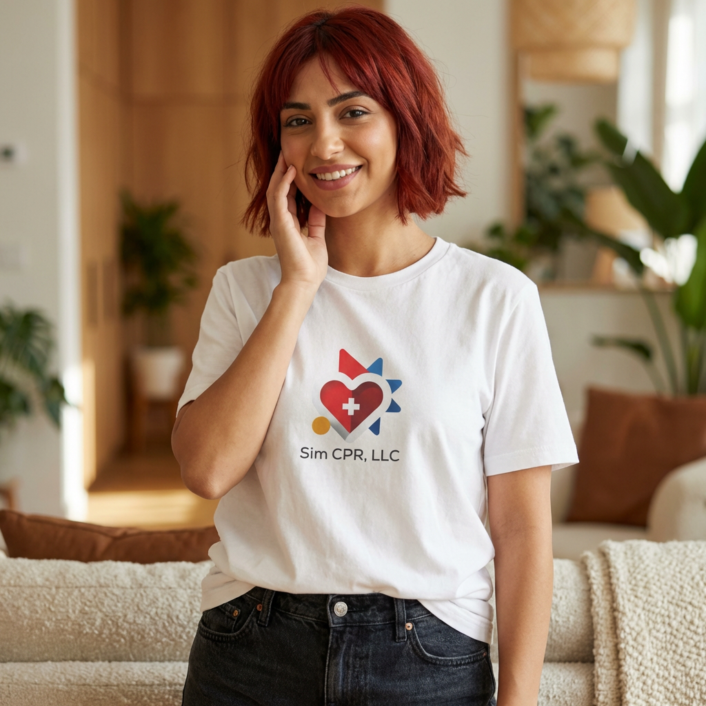 CPR Training Logo T-Shirt — Sim CPR, LLC Branded Tee