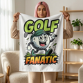 Golf Fanatic Wall Tapestry — Retro Cartoon Golf Ball Decor for Golf Lovers