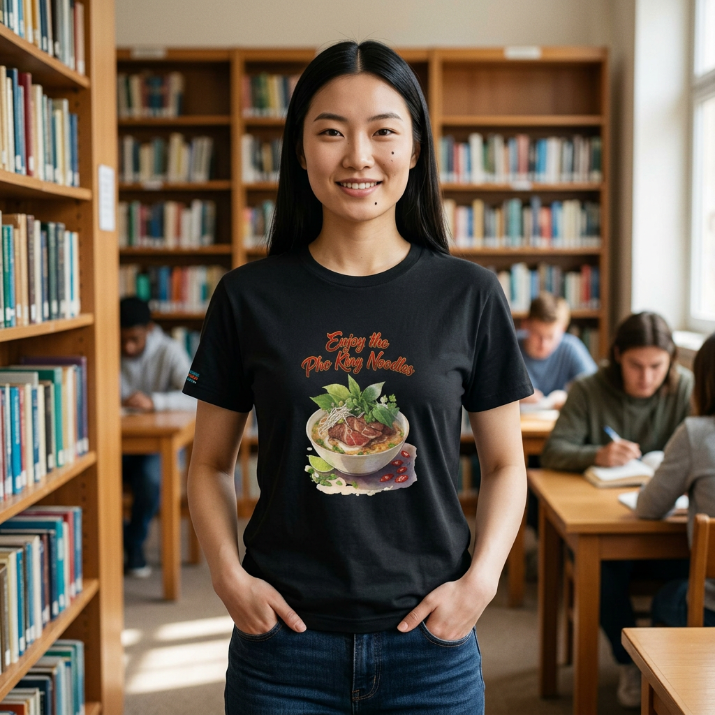 Pho Bowl T-Shirt — "Enjoy Your Pho King Noodles" Graphic Tee