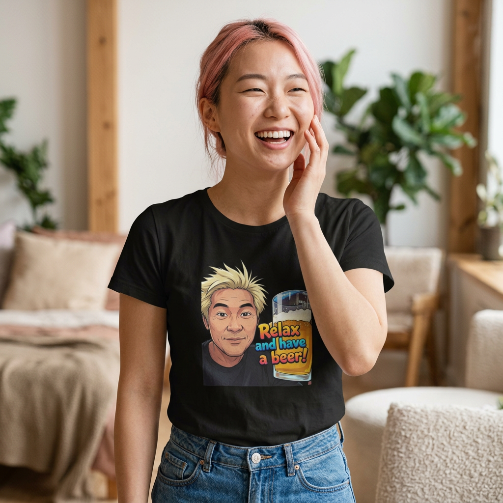 Relax and Have a Beer T-Shirt — Funny Retro Cartoon Beer Tee