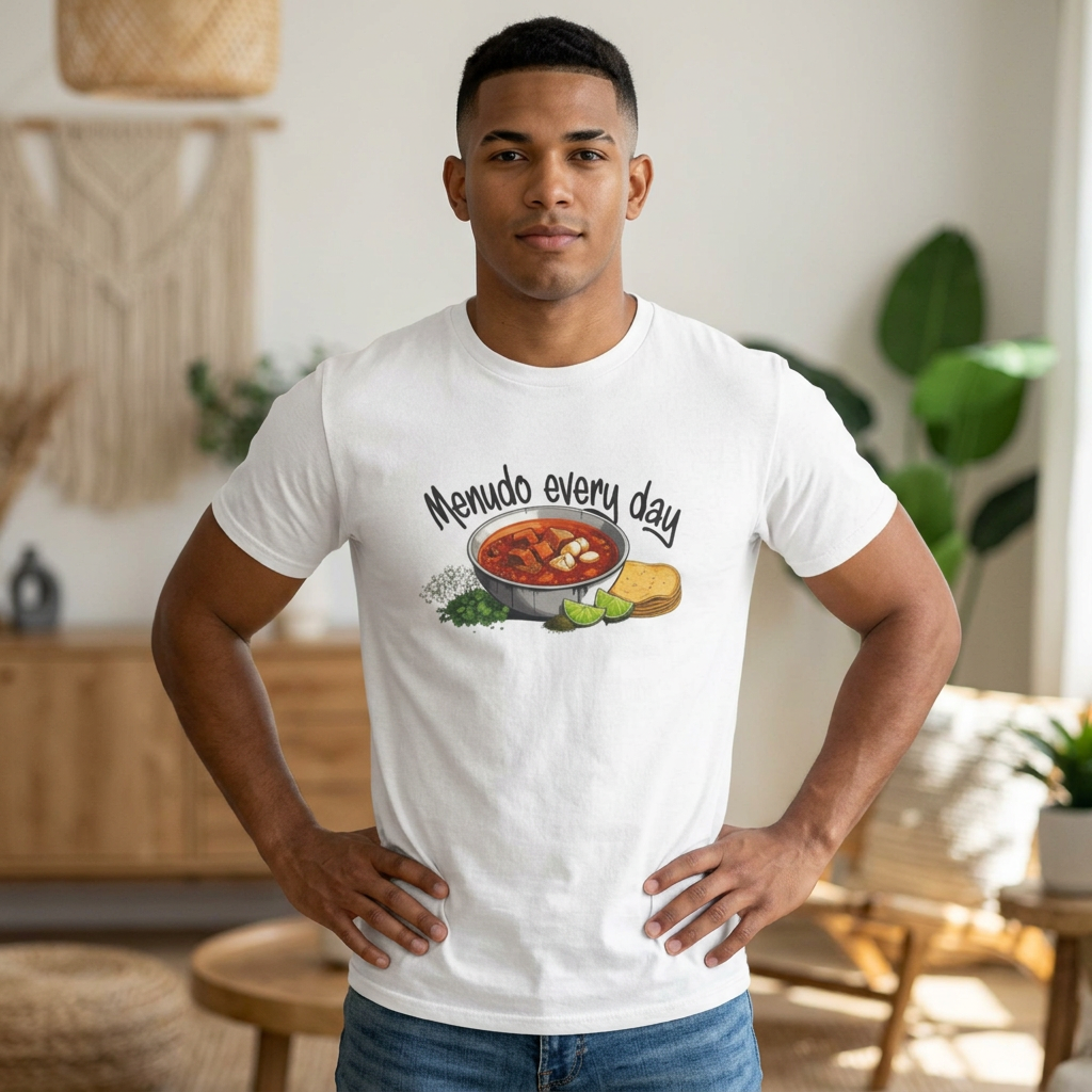 T-Shirt — "Menudo Every Day" Bowl of Menudo Graphic Tee
