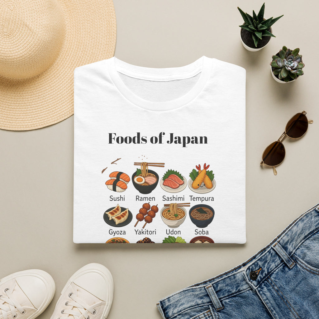 Japanese Food Chart T-Shirt — Illustrated Foods of Japan Graphic Tee